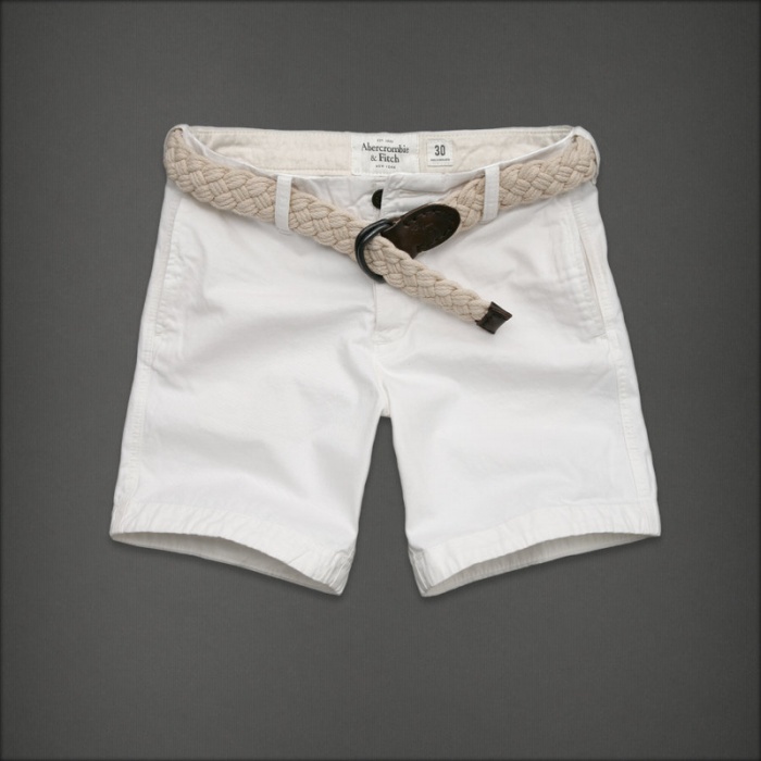 Abercrombie Fitch Hombres Preppy Encajar Con Cinturón Patalón Corto AF7473